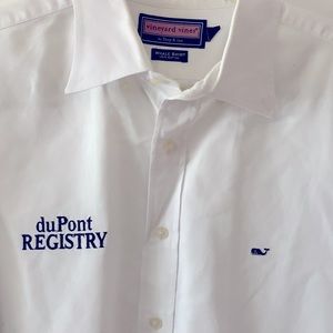 6. Vineyard Vines white long sleeve dress shirt. Thick cotton large.